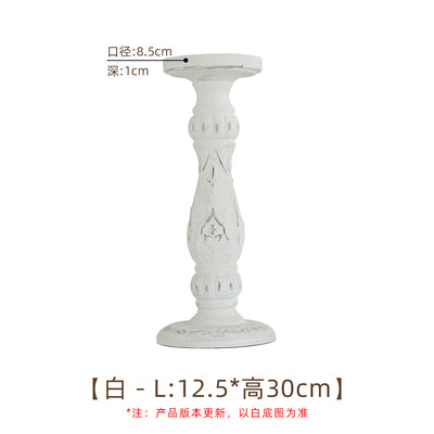 Wooden Candleholder 190198HC-WRT