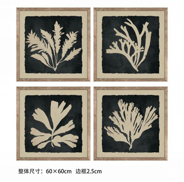 23-5/8"Square Wood/MDF/Glass Wall Decor, 4 Styles (60x60cm）